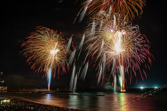 たけの海上花火大会への協賛